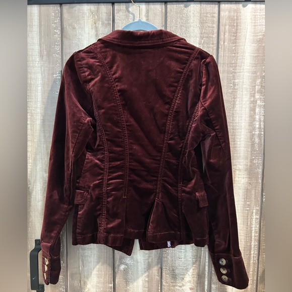 Anthropologie Deep Red Velvet Blazer - Picture 14 of 14